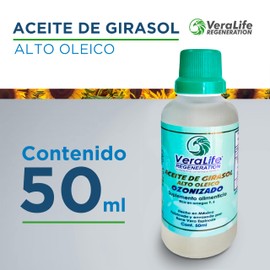 VERALIFE | Suplementos Alimenticios - Aceite de Girasol Ozonizado - 50ml | Alto Oleico - Omega | Rejuvenecedor Facial - Multivitaminico para Hombres - Multivitaminico para Mujer - 100% Mexicano