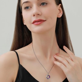 HUKKUN Phoenix Necklace 925 Silver Phoenix Pendant Necklace Phoenix Crystal Bird Phoenix Jewellery Women