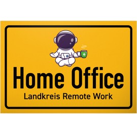 DankeDir! Home Office - 30 x 20 cm Sign - Birthday Gift Saying Sign Office Home Office Door Sign Funny Saying - Party Gift Idea Gift Decoration Party Decoration Colleagues Friends