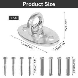 Pack of 2 Ceiling Hooks Heavy Duty Hanging Chair Suspension Punch Bag Holder Hammocks Attachment SUS304 Stainless Steel Heavy Duty Hook Suspension Swing Hook for Hanging Chair Swing Yoga Cloth Punch