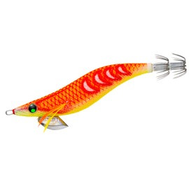 Yo-Zuri A1759-DLOI Squid Jig, Aori-Q, Search, Double Glow, No. 3.5, DLOI: 18, Orange Boil