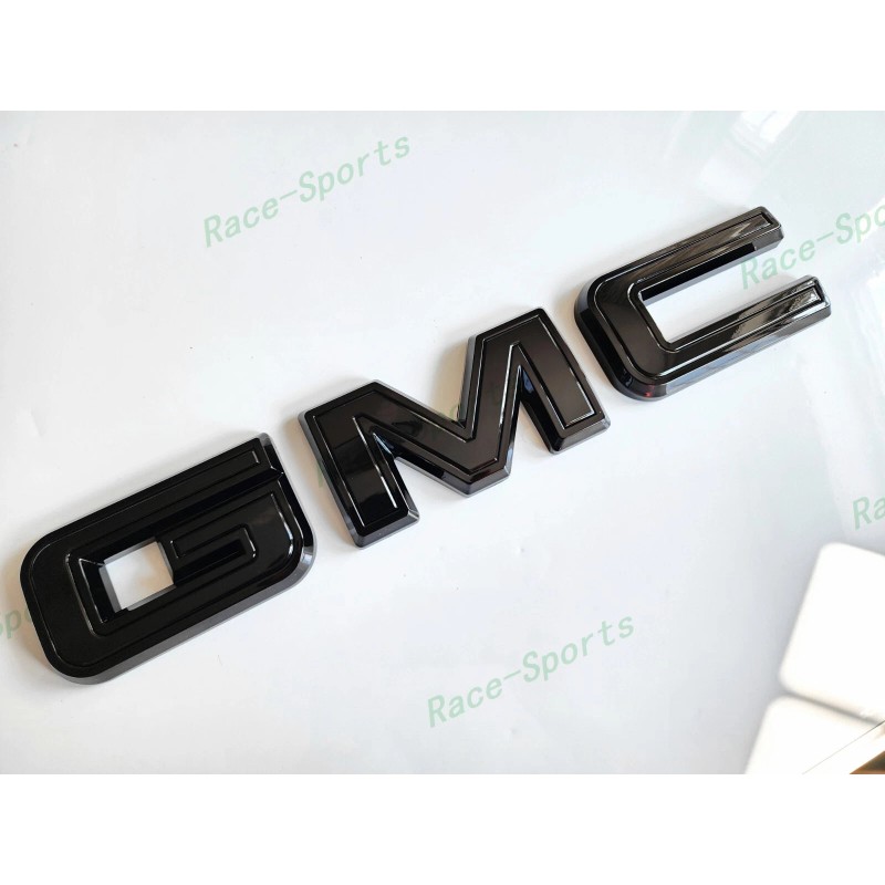 Auto GMC OVERLAY Front Rear Gloss Black GMC Emblem 2019+