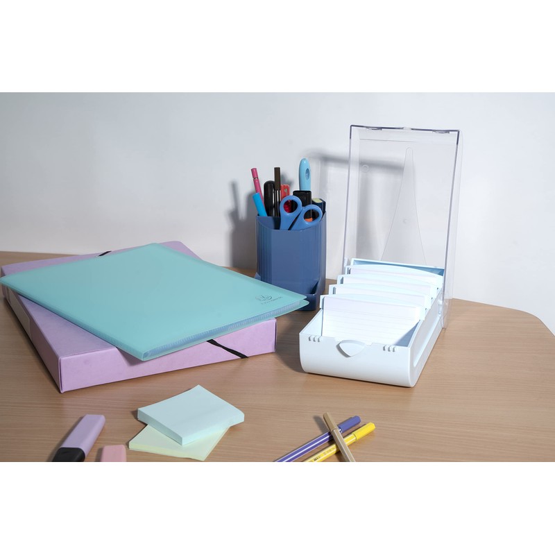 Exacompta Bunnybox 5346223D Flashcard File Pastel Blue DIN A7 Landscape