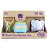 Green Toys Baby Toy Starter Set, First Keys/Stacking Cups/Elephant -
