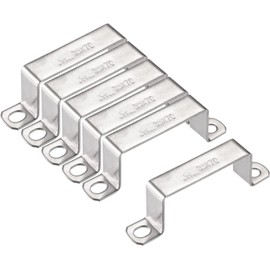 TOP-VIGOR 6 Pcs 33x70mm 304 Stainless Steel U Shaped Joiner Bracket for Closed Door Brace and Fixing Tube Wire