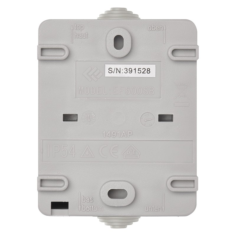 EMOS Waterproof Cross Switch with Rocker Switch Grey Black Colour