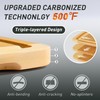Bamboo Cutting Board Set Non Slip Feet with Holder Over