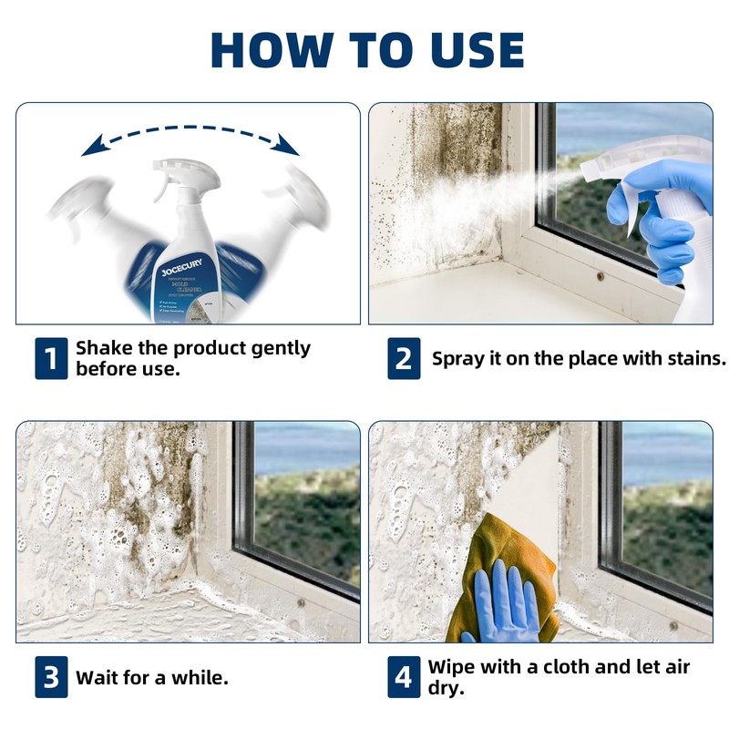 Jocecury 500ML Foaming Stain Remover Spray, Multi-Purpose Foam Cleaner for