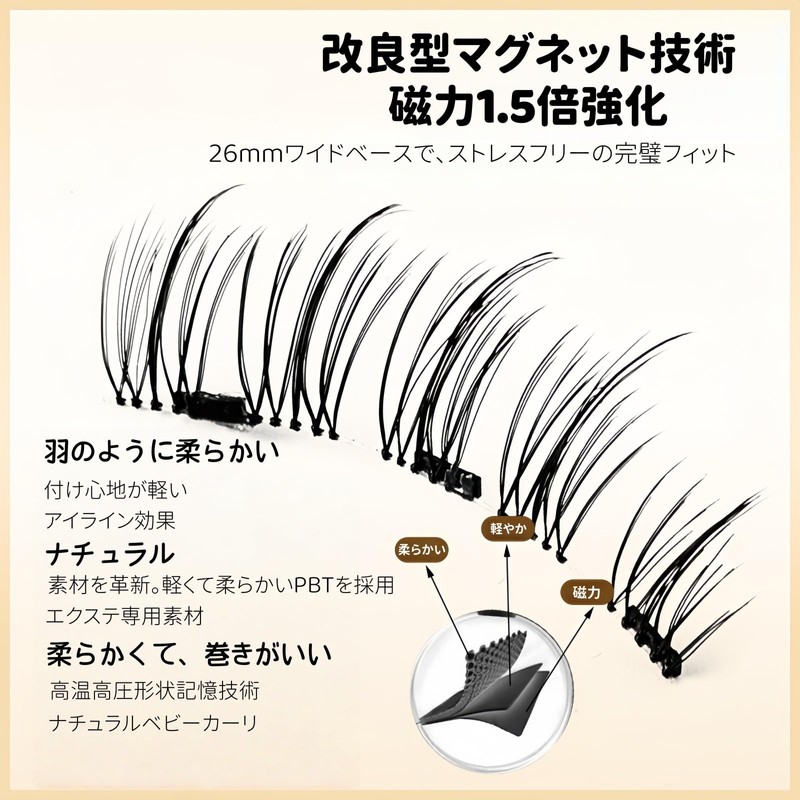 ZyLinkify Magnetic Eyelashes, Magnetic Suction, False Eyelashes, Magnetic Suction, False