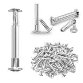 Idota Pack of 100 Sleeve Screws M4 Connection Screws 30-40 mm Furniture Connector Cabinet Connectors 50 x Sleeve Screws 50 x Sleeve Nut