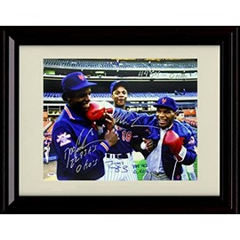 Dwight Gooden and Darryl Strawberry - New York - with Mike Tyson Autograph Replica Print - Framed 8x10