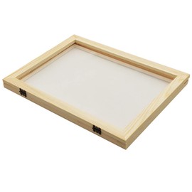 Worown A4 Size Paper Making Screen, Natural Wooden Paper Making Frame, 10 x 14 inch Wood Mould & Deckle for DIY Paper Crafts