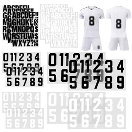 358 Pcs Iron on Letters and Numbers, 8 Inch and 3 Inch Heat Transfer Numbers with 2 Inch iron on letters for clothing, Jersey Numbers for Sports T-Shirts Team Uniform DIY Craft for Football Basketball