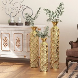 Unbranded 33.5 "/29.5 "/25.2 "high set of 3 Metal decorative vase for home decoration