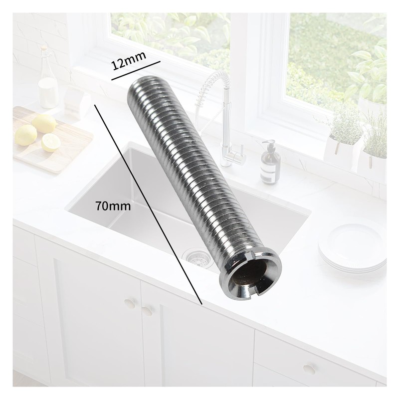 Oiieco M12 x 70 mm Kitchen Sink Basket Strainer Screw,