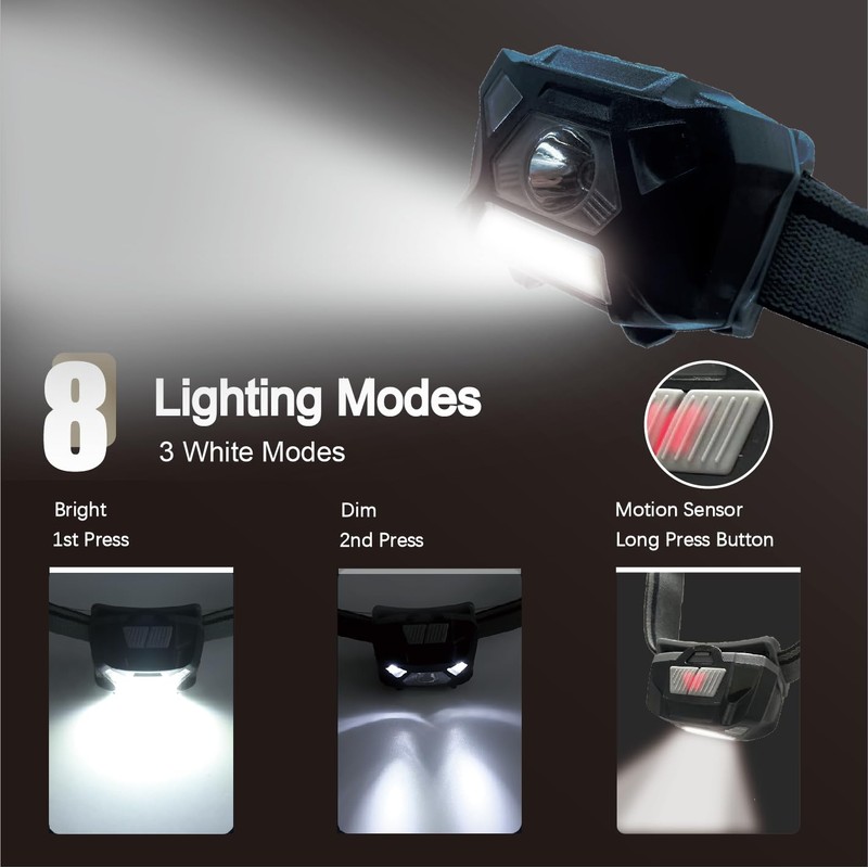 KunHe 2 Pack Red Light Headlamp Suitable for Nighttime Hiking