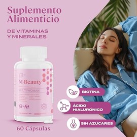 B-FIT B M-Beauty Vitaminas para Mujer - 60 Cpsulas de 683 mg - Suplemento Alimenticio de Vitaminas y Minerales - Multivitamnico para Mujeres - Sin... 