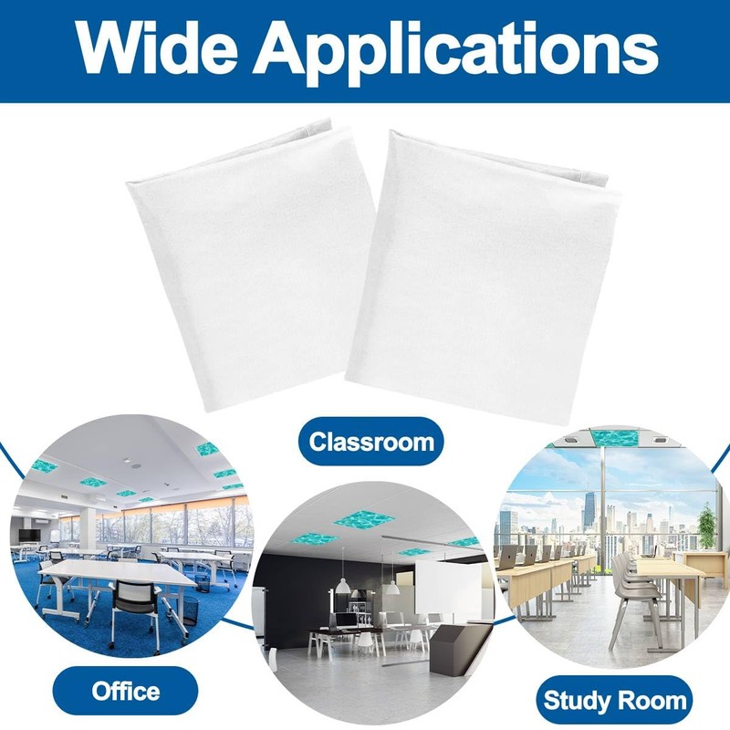 DERUINVAIO 6 Pack Fluorescent Light Covers for Ceiling Light, Clear