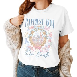Cute 100% Cotton Mom T-Shirts-Mother's Day Gifts for WomenColor: Mom shirt 7, Size: 2 XL