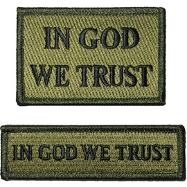 Parche táctico in GOD WE Trust and Tab – OD (Olive Drab) – por Ranger Return (in-GOD-WE-TRST-ATAB-OD)