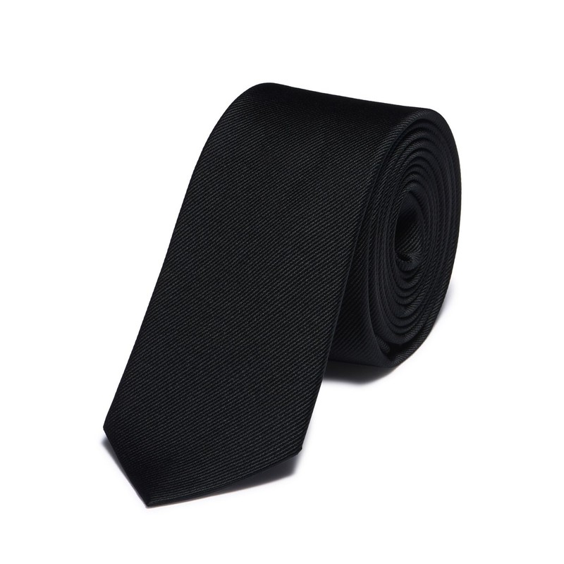 Musinsa Standard Silk Narrow Solid Tie [Black]