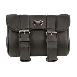 Milwaukee Leather SH62501 Black Small PVC Curved Flap Motorcycle Tool Bag - One Size