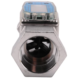 Tuperoymse 1.5 Inch Digital Turbine Flow Meter LCD Display Fuel Water Flow Meter, Flowmeter Fit for Gasoline Water