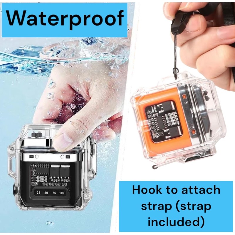 NIVEK Dual Arc Electric Plasma Lighter, USB-C Rechargeable, Waterproof &