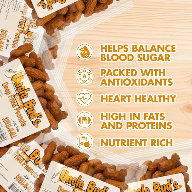 Uncle Bud's Deep Fried Peanuts In Shell (6-Pack) | Crunchy