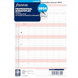 FILOFAX Calendar Insert A5 Professional Monthly Spl (German) 2024