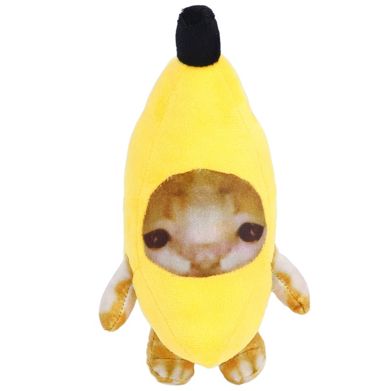Banana Cat Plush Toy Multipurpose Funny Decompression Cute Cartoon Soft