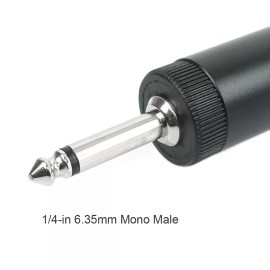 CAMDESIGN 6.35mm Mono Male to 3.5mm Female Audio Adapter for Mic Amplifier,Soun