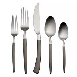 Oneida Adjacent Midnight 20 Piece Everyday Flatware Set, Service For 4