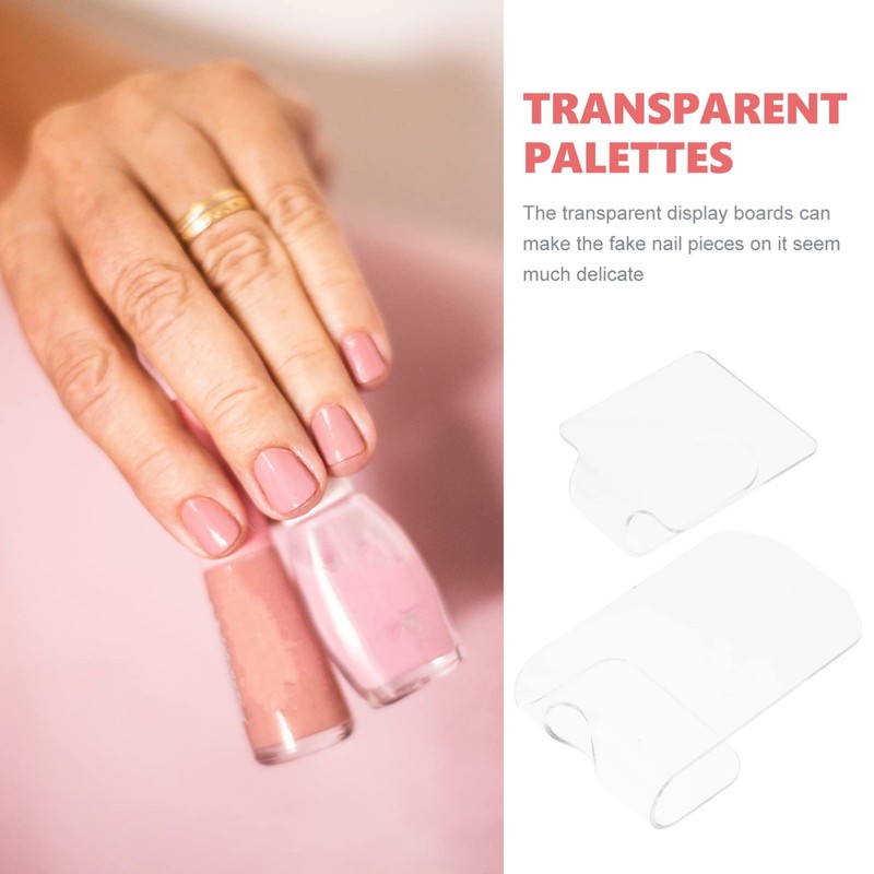 SAFIGLE Acrylic Manicure Color Mixing Palette Set of 2 Handheld