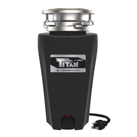 TITAN 10-US-TN-560-3B Torque Garbage Disposal System with Stainless Steel Impellers & Griding Components, Black (1/2 HP | Economy)
