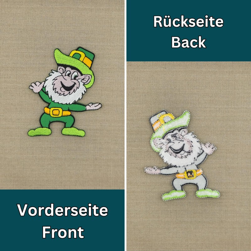 Leprechaun Ireland Iron-On Iron-On Patch Iron-On Patch Lucky Goblin Applique