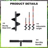 Urenwp Hand Auger Drill Post Hole Digger 5.9"x41", Large Garden