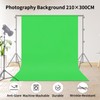 Green Screen Backdrop 2.1x3m - Thickened Chromakey Cloth, Foldable &