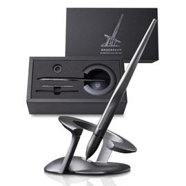 novium Novium Hoverpen 2.0 Interstellar Edition - Space Black, Ballpoint Pen, Unique Conversational Starter, Premium Futuristic Design, Precision Flow Ink, Schmidt Ballpoint Cartridges