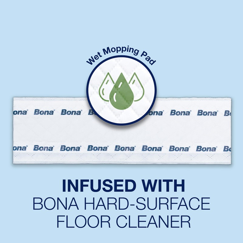 Bona Multi-Surface Floor Disposable Wet Cleaning Pads - 12-Pack -