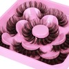 Focipeysa Lashes Mink Fluffy Wispy False Eyelashes 20mm Dramatic Faux