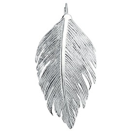 Vinani 2AFD-S00 Shiny Feather Pendant with Snake Chain 925 Sterling Silver Chain Italy Bird Wings, Sterling Silver