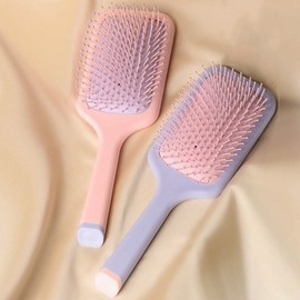 Cushion Hair Brush Scalp Massager Salon Brush Purple 2ea