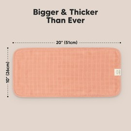 5-Pack Cotton Muslin Burp Cloths Baby Girls, Boys - Soft & Absorbent Spit Up Burp Rags, Large Muslin Towel, Cotton Wash Cloths for Babies, Newborn, Infant, No Shrink, Durable, Neutral (Flora Dew)