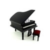 1:12 Scale Black Piano with Stool Set #05913