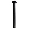 Matte Black Shower Arm with Flange and Teflon Tape for