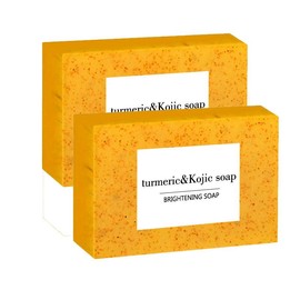 ANURAG 3 Piece Turmeric Tricarbonate Soap, Naturally Derived Soap, Feminine Care Soap, Everyday Body Cleaning Products, Christmas Gift, Turmeric Soap Bar - Specification: 2PCS