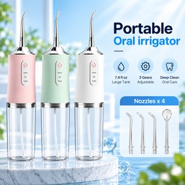 Portable Water Flosser for Daily Oral Cleaning – 3 Cleaning Modes with Rechargeable Pulse Water Jet for Home & Travel