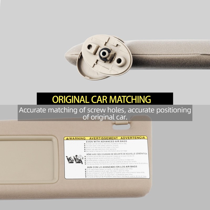 Dasbecan Left Driver Side Sun Visor Compatible with Toyota Tacoma