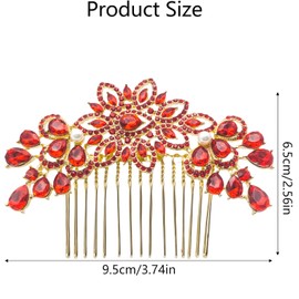 Crystal bridal hair conb,Rhinestone flower hair piece party headress for bride brdesmaid,Suitable for everyday,Wedding,Prom